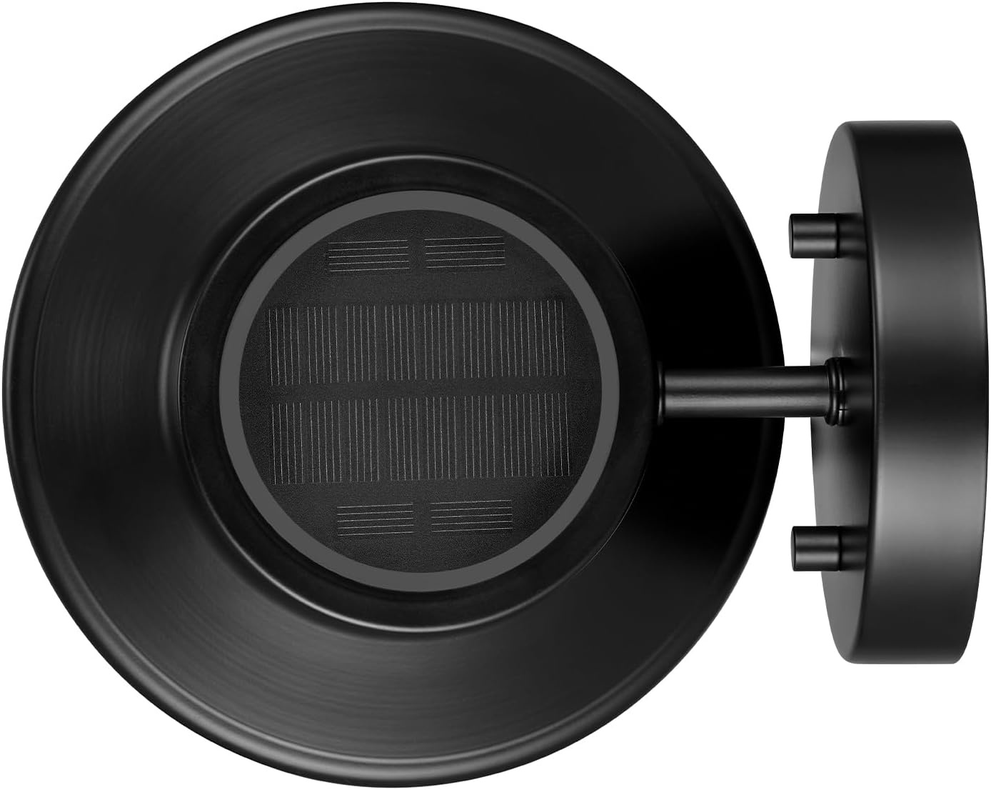 image:imageGlobe Electric 60000130 LED Integrated Outdoor Solar Wall Sconce Matte Black Seeded Glass Shade Faux Filament Bulb 1 Watt 100 Lumens 3000 Kelvin 80 CRI