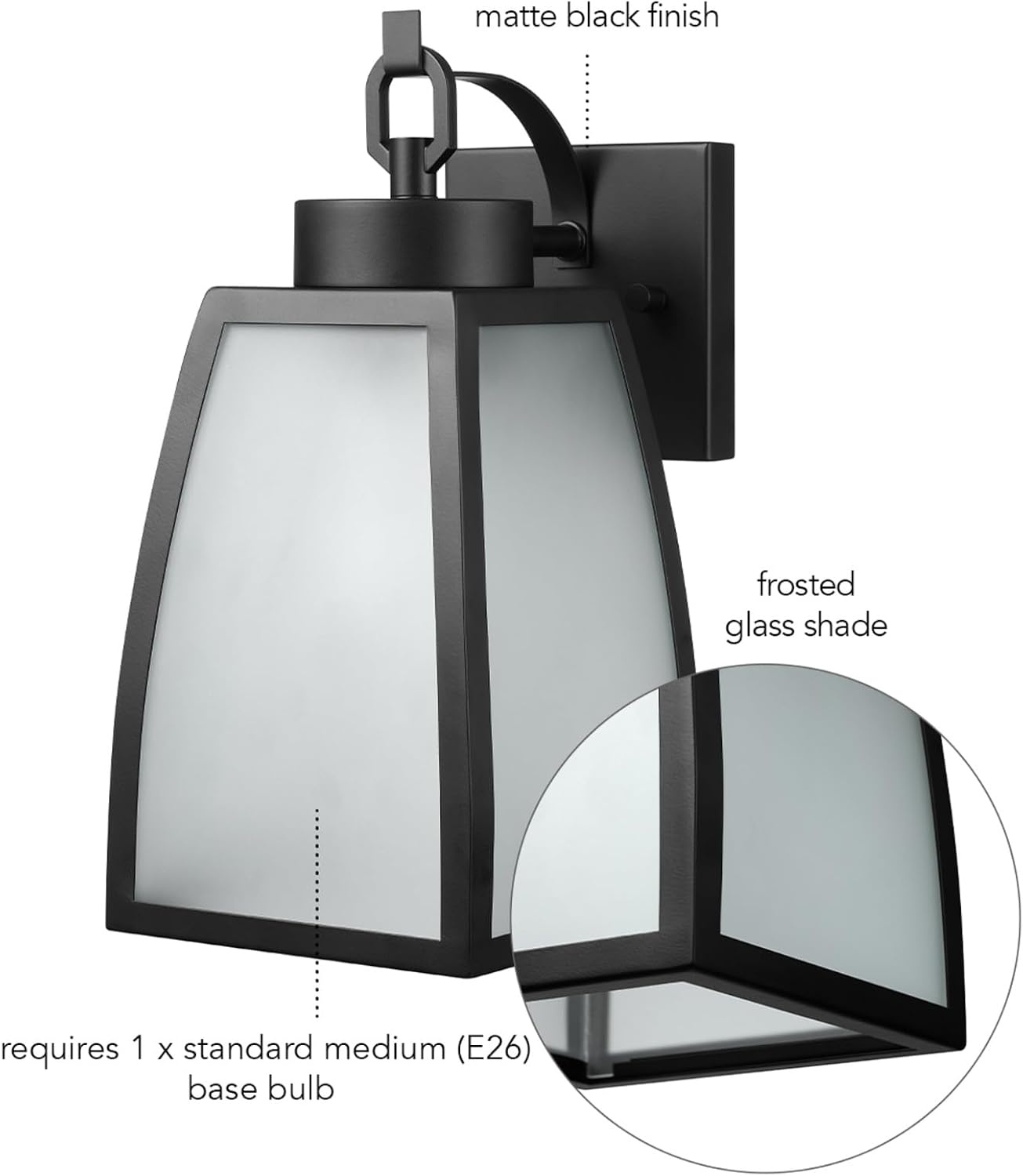 image:imageGlobe Electric 60000131 2Light Outdoor Wall Sconce Dark Bronze Matte Brass Accents Weatherproof Glass Door ClosureBlack Maris