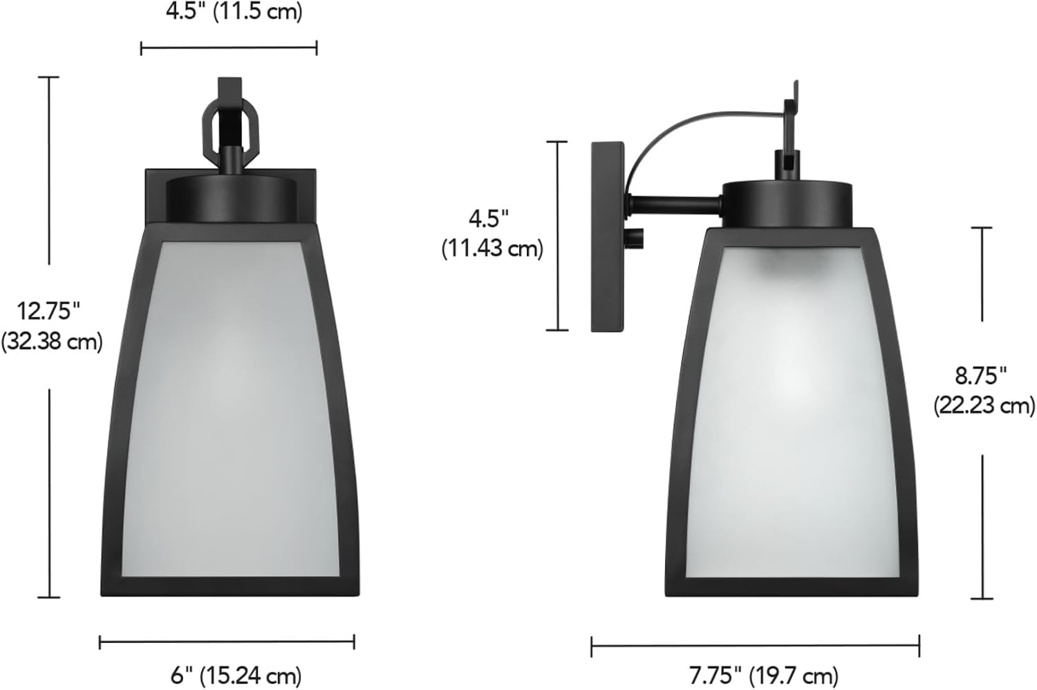 image:imageGlobe Electric 60000131 2Light Outdoor Wall Sconce Dark Bronze Matte Brass Accents Weatherproof Glass Door ClosureBlack Maris