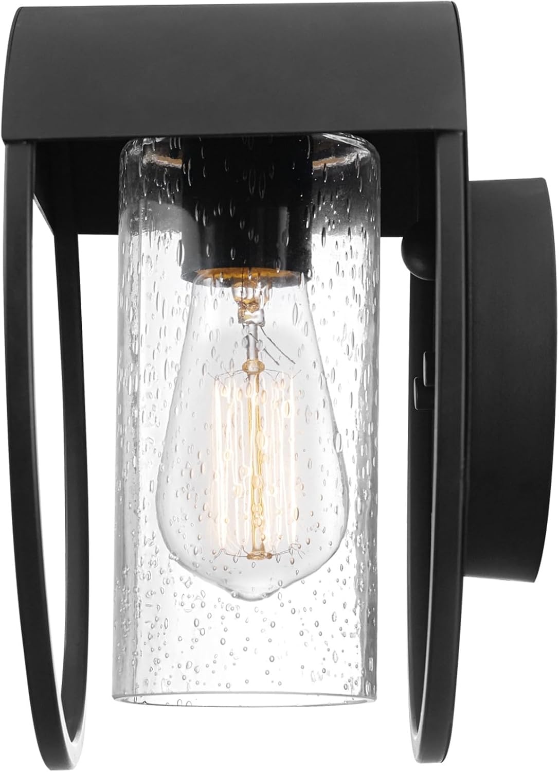 image:imageGlobe Electric 60000131 2Light Outdoor Wall Sconce Dark Bronze Matte Brass Accents Weatherproof Glass Door ClosureBlack Neruda