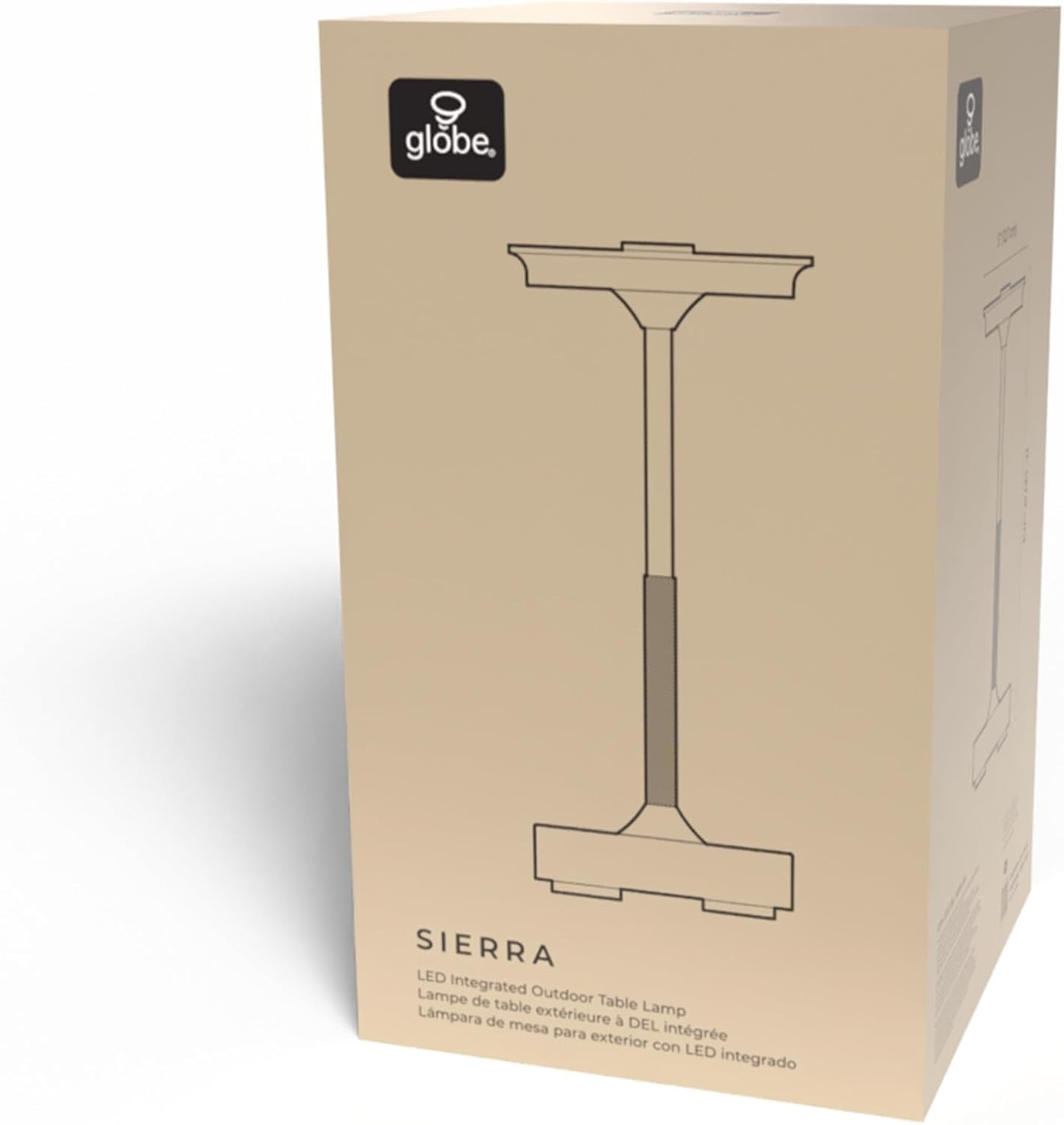 image:imageGlobe Electric 60000176 105 2W Led Integrated Outdoor Table Lamp Black Rechargeable Battery USBC Charging Cable Included 3Level Touch Dimmer Switch Damp RatedBrass