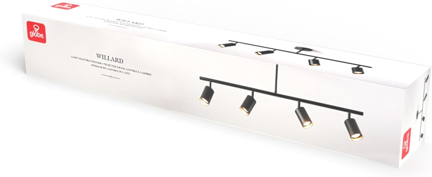 image:imageGlobe Electric 60222 Willard 4Light Adjustable Height Track Lighting Matte BlackWillard