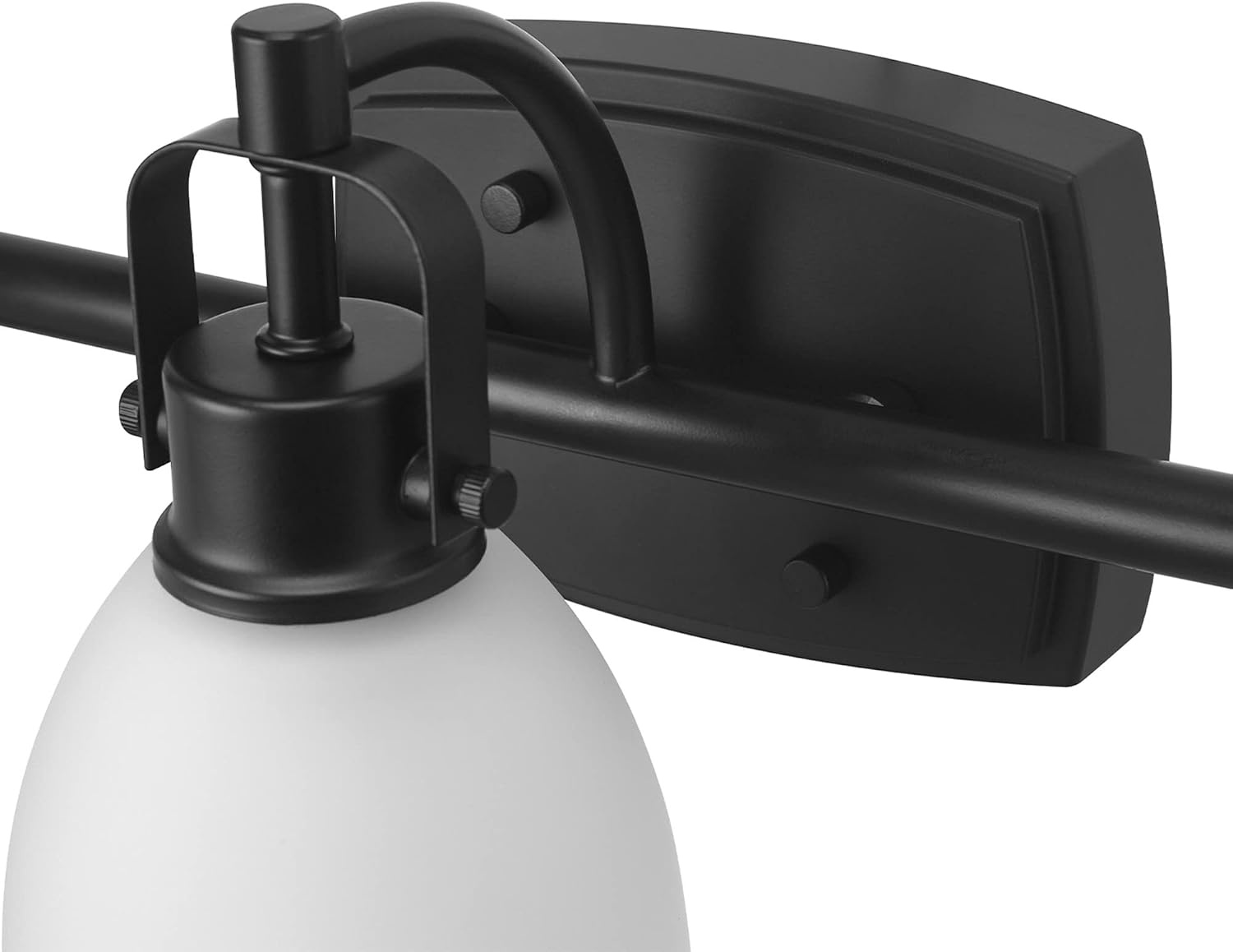 image:imageGlobe Electric 63000104 3Piece Bath Accessories Satin Nickel Finish 15 2Light Vanity Light Alabaster Glass Shades Toilet Paper Holder Towel Ring Bathroom Dcor Home EssentialsMatte Black LED