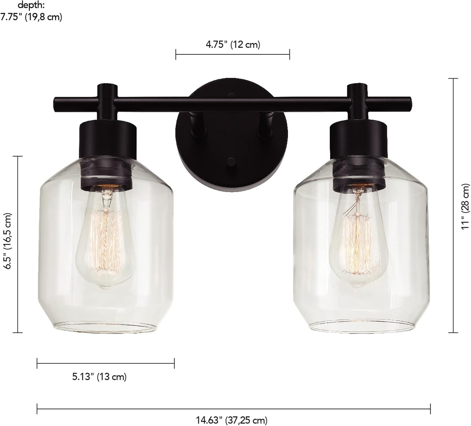 image:imageGlobe Electric 63000104 3Piece Bath Accessories Satin Nickel Finish 15 2Light Vanity Light Alabaster Glass Shades Toilet Paper Holder Towel Ring Bathroom Dcor Home EssentialsMatte Black 3Piece