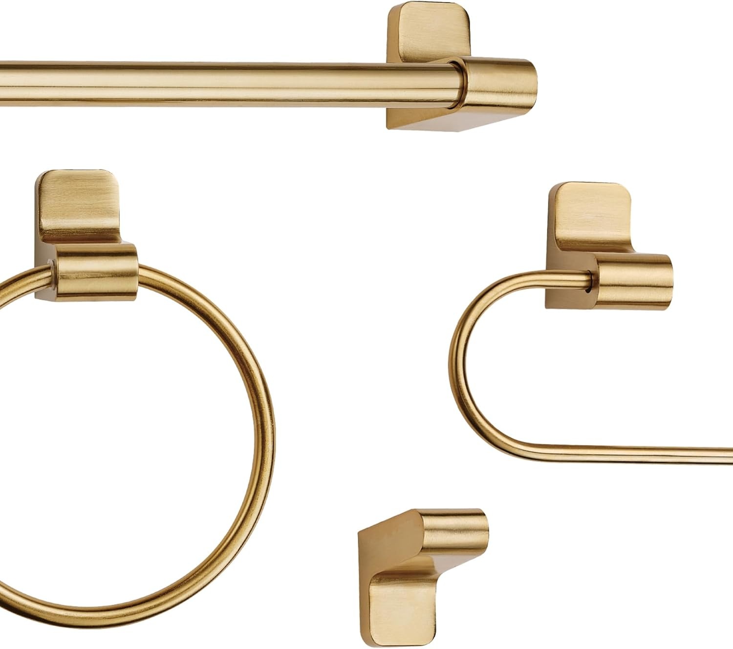 image:imageGlobe Electric 63000104 3Piece Bath Accessories Satin Nickel Finish 15 2Light Vanity Light Alabaster Glass Shades Toilet Paper Holder Towel Ring Bathroom Dcor Home EssentialsGold