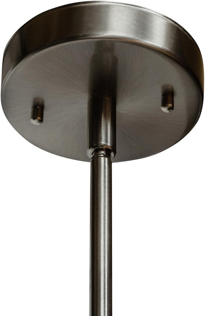 image:imageGlobe Electric 65113 3Light Pendant with Clear Glass Shade 12 Brushed Steel Finish3 Light