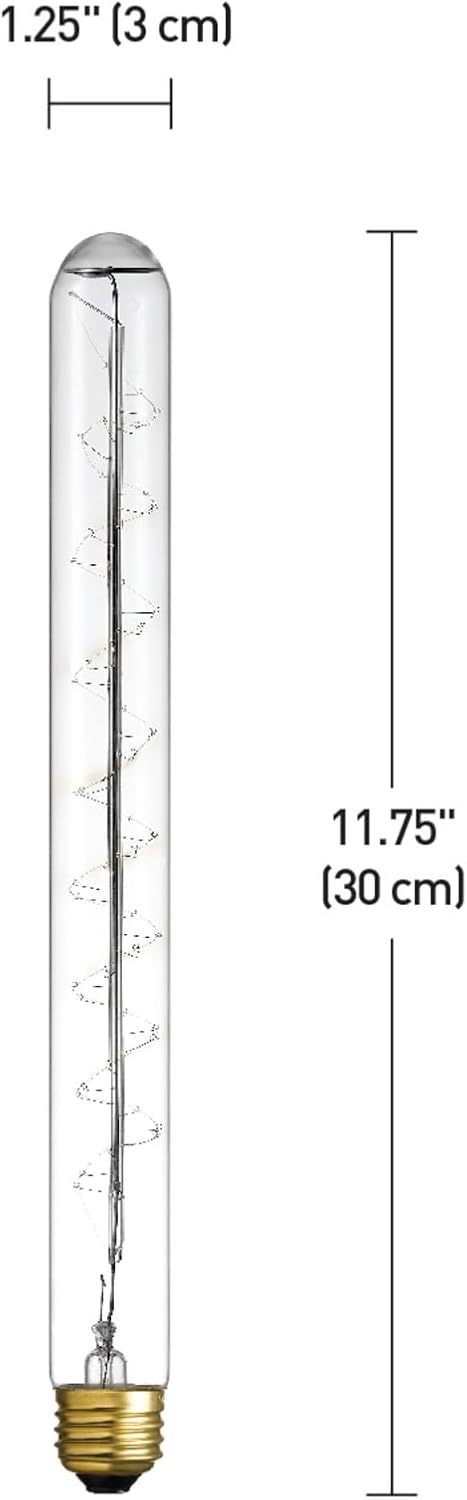 image:imageGlobe Electric 83006 Oversized Vintage Edison Tube 60W Clear Glass Dimmable Incandescent Light Bulb E26 Base 220 Lumens830061 Count Pack of 1