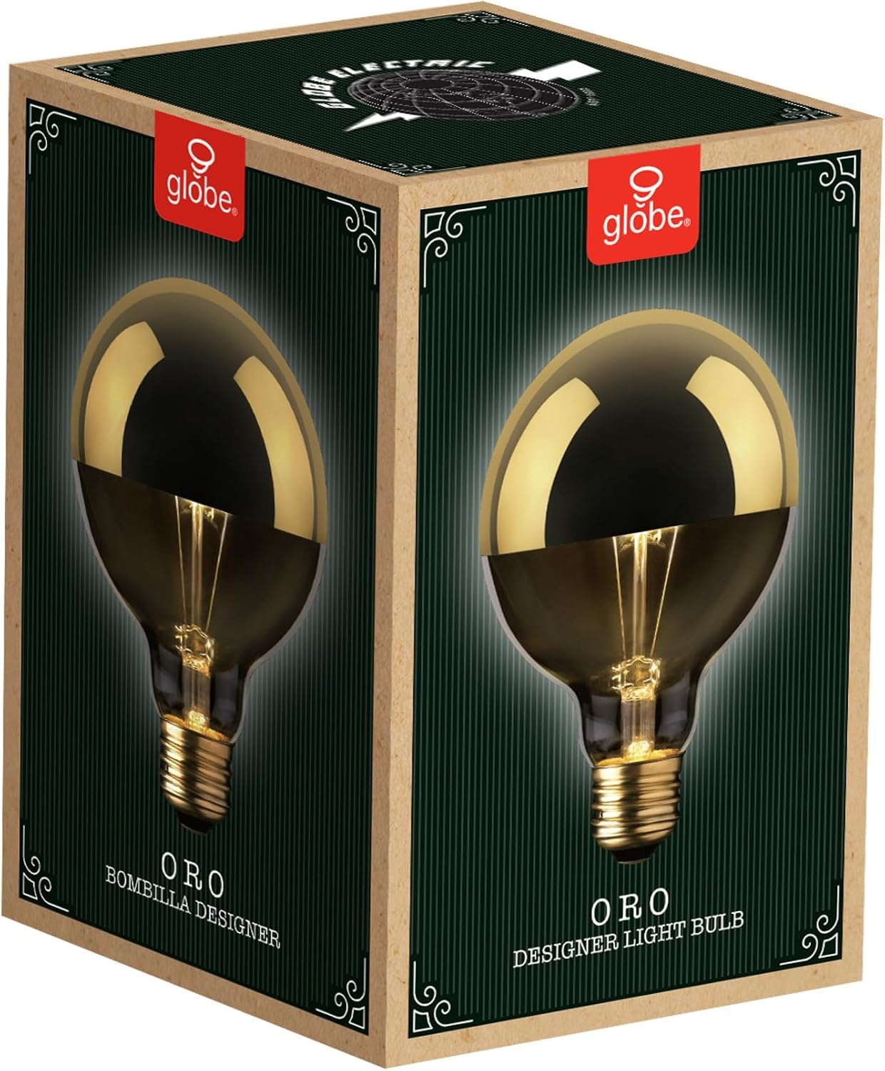 image:imageGlobe Electric 84649 40W Gold Designer Vintage Edison Oro Incandescent Light Bulb E26 Base 220 Lumens1 Count Pack of 1