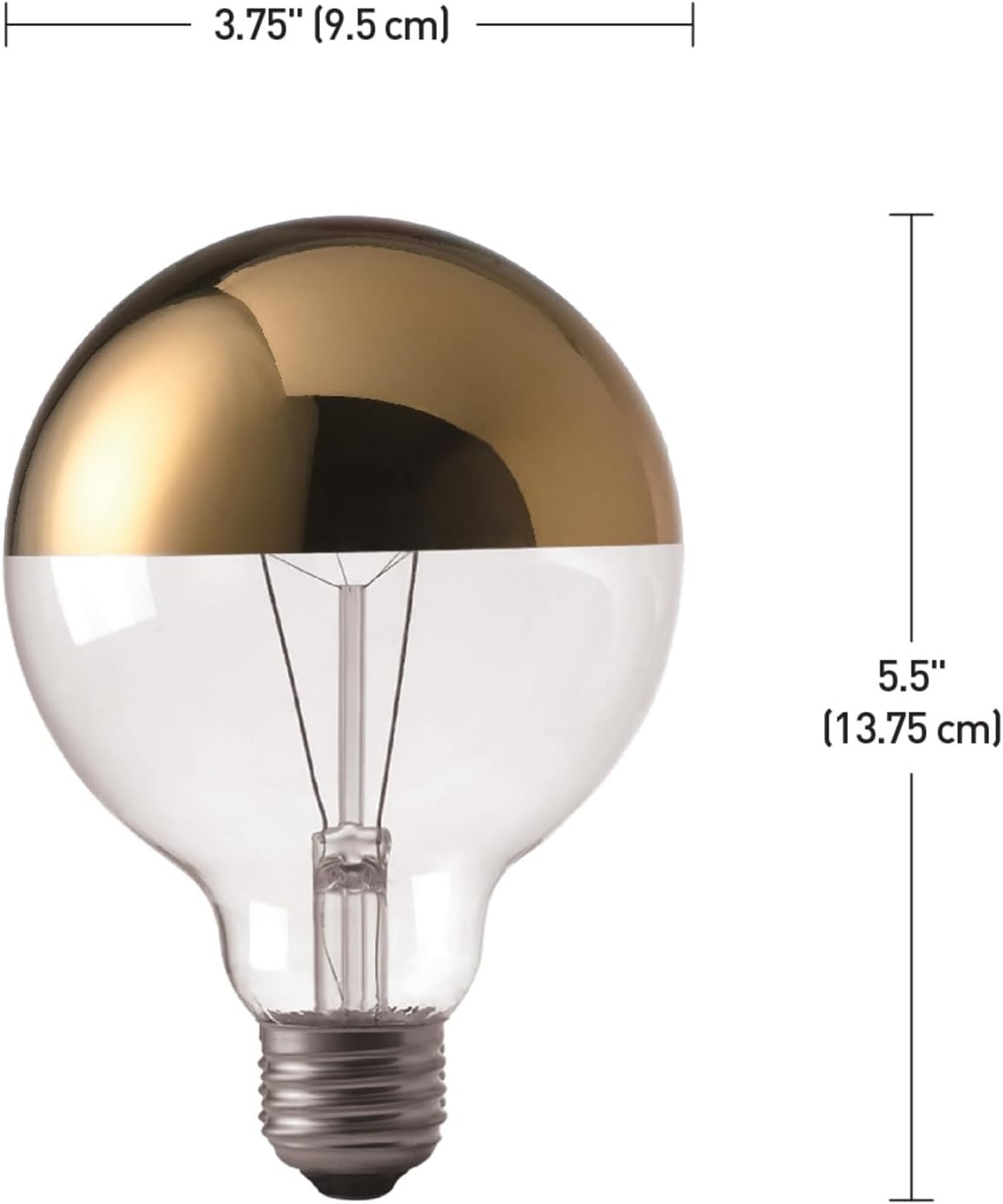 image:imageGlobe Electric 84649 40W Gold Designer Vintage Edison Oro Incandescent Light Bulb E26 Base 220 Lumens1 Count Pack of 1