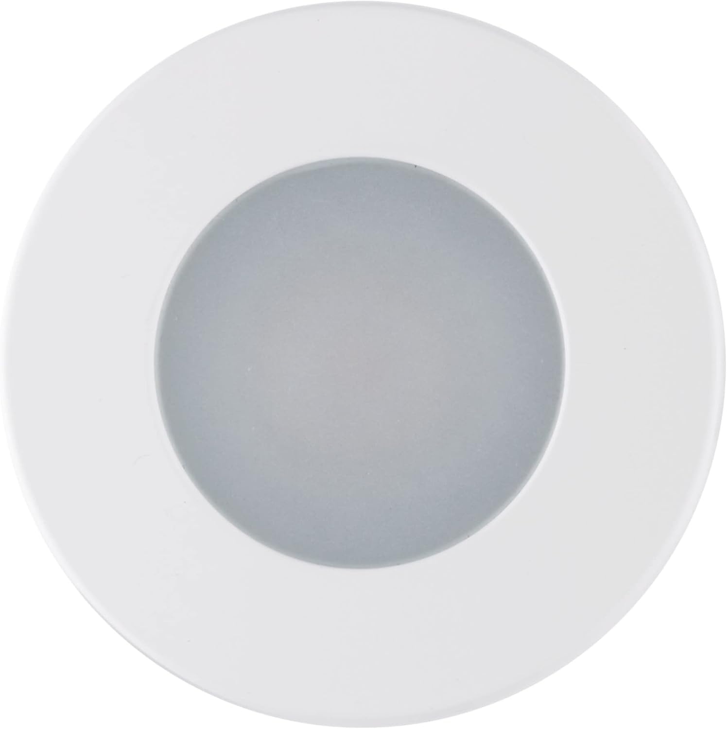 image:imageGlobe Electric 90663 4 Flush Round Trim Recessed Lighting Kit Tempered Frosted Glass White 388 Hole Size Bulb Not IncludedWhite Round 4 Inch