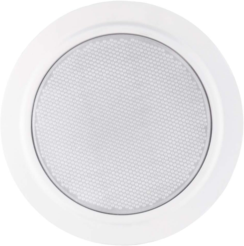 image:imageGlobe Electric 90663 4 Flush Round Trim Recessed Lighting Kit Tempered Frosted Glass White 388 Hole Size Bulb Not IncludedWhite Round 5 Inch