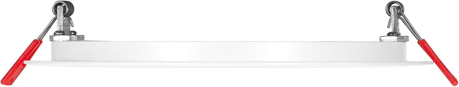 image:imageGlobe Electric 90933 6 Ultra Slim LED Integrated Recessed Lighting Kit 12 Watts Energy Star IC and Wet Rated White Finish 631 Hole Size Dimmer Switch Compatible 800 Lumens 3000K4 Pack