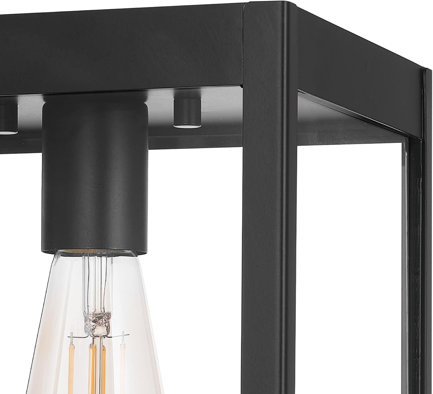 image:imageGlobe Electric 91005230 Sasha 8 Wide Flush Mount Square Outdoor Ceiling Fixture Matte Black