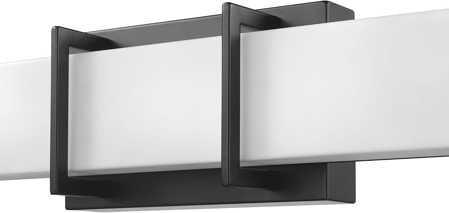 image:imageGlobe Electric 91005408 Horizon 24 Wide LED Bath Bar with Frosted Acrylic Shade Black