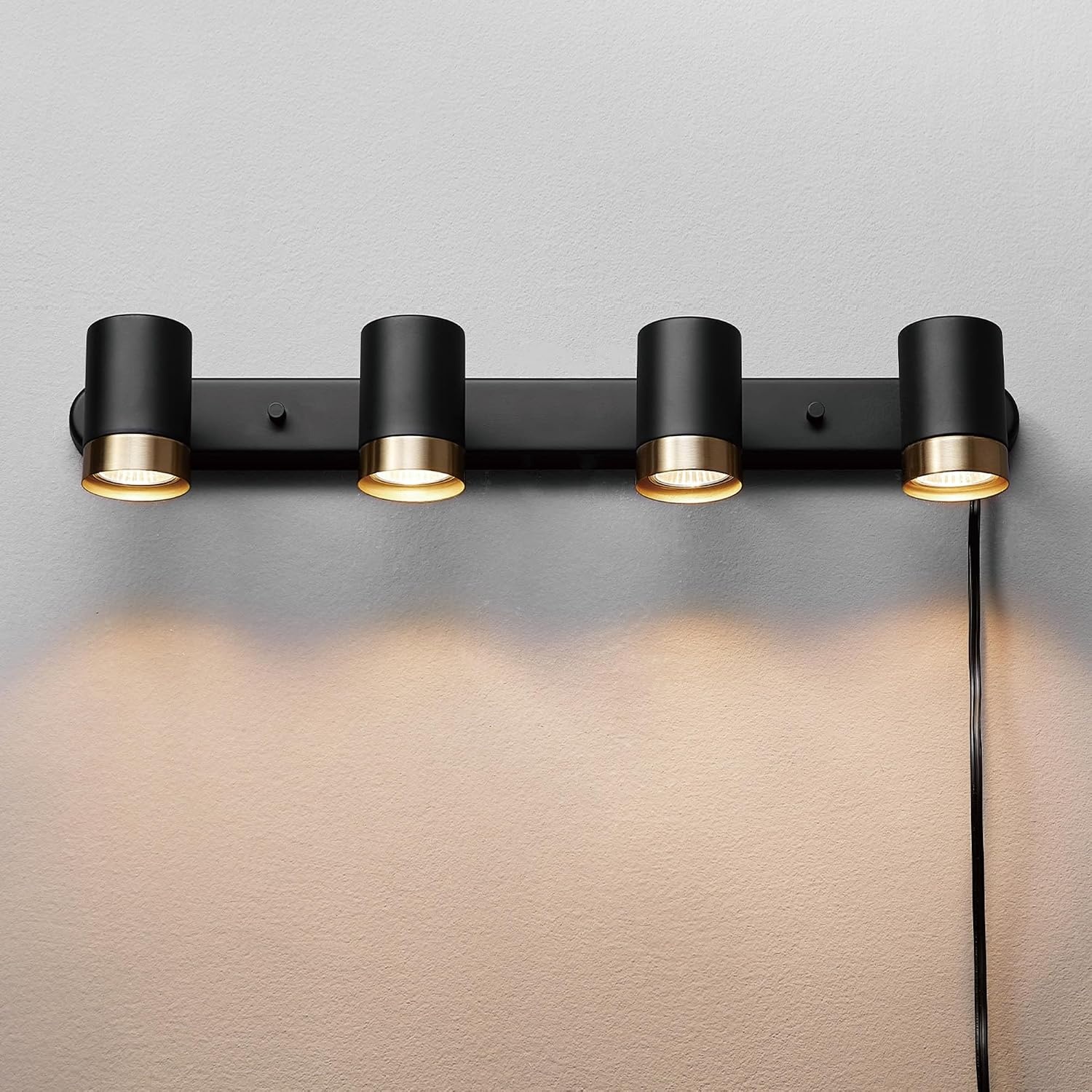 image:imageGlobe Electric 91005455 Dale 4 Light 6 Tall Plugin Wall Sconce Matte Black