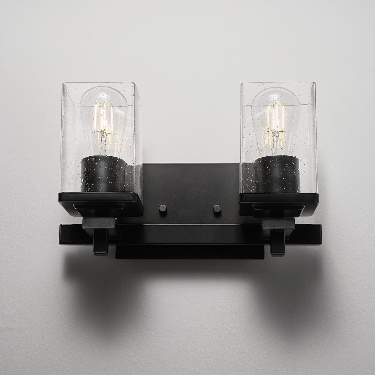 image:imageGlobe Electric 91007782 Dakota 2 Light 13 Wide Vanity Light with Towel Ring and Toilet Paper Holder Matte Black