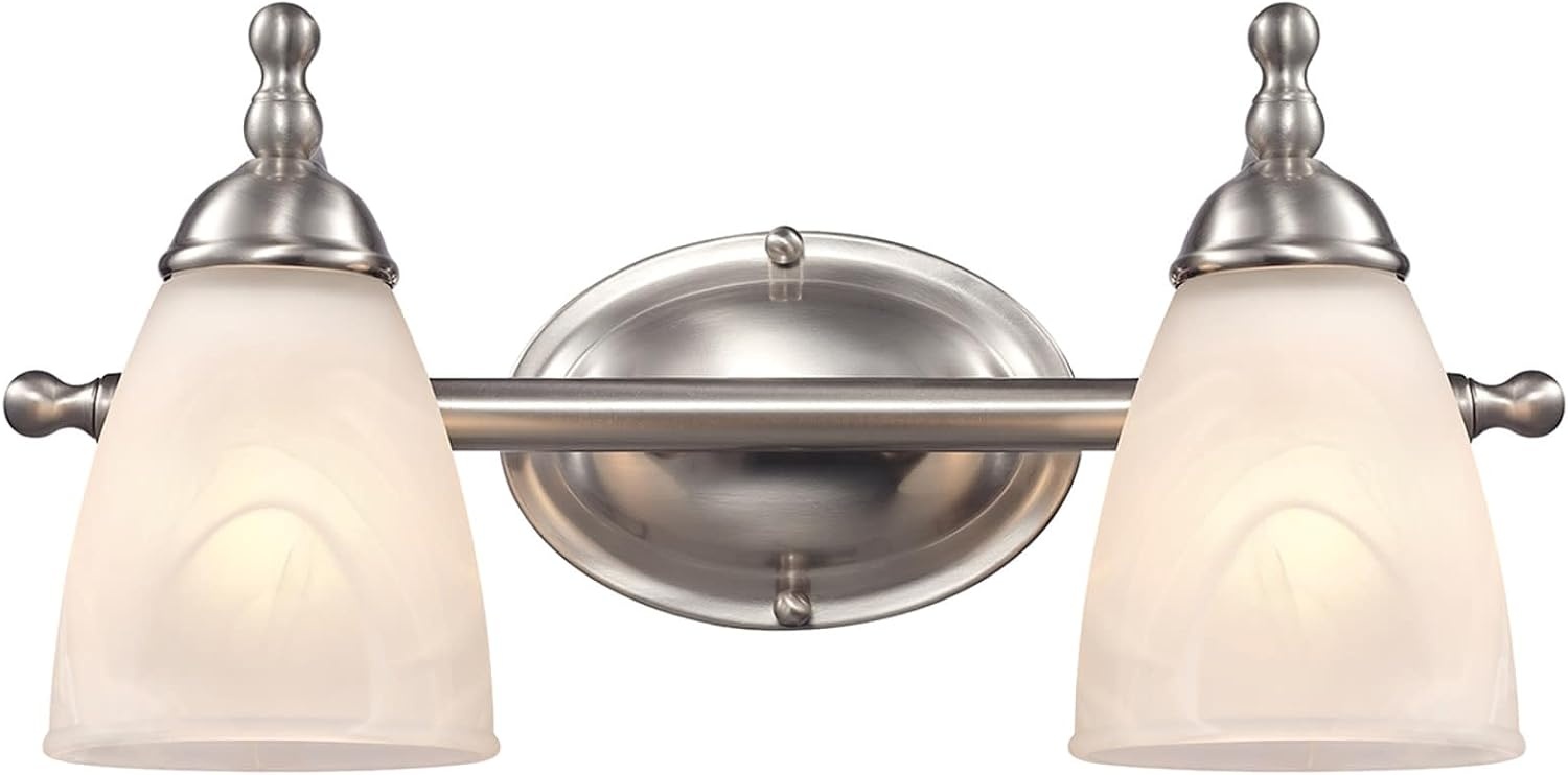image:imageGlobe Electric 91007785 Diana 2 Light 16 Wide Vanity Light with Towel Ring and Toilet Paper Holder Nickel