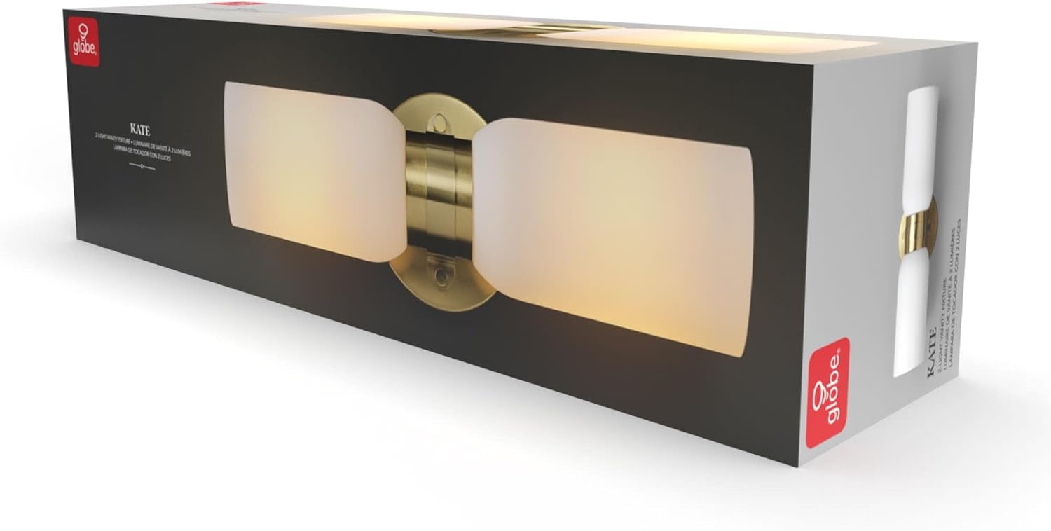 image:imageGlobe Electric 91009581 Kate 2 Light 15 Wide Vanity Light Matte