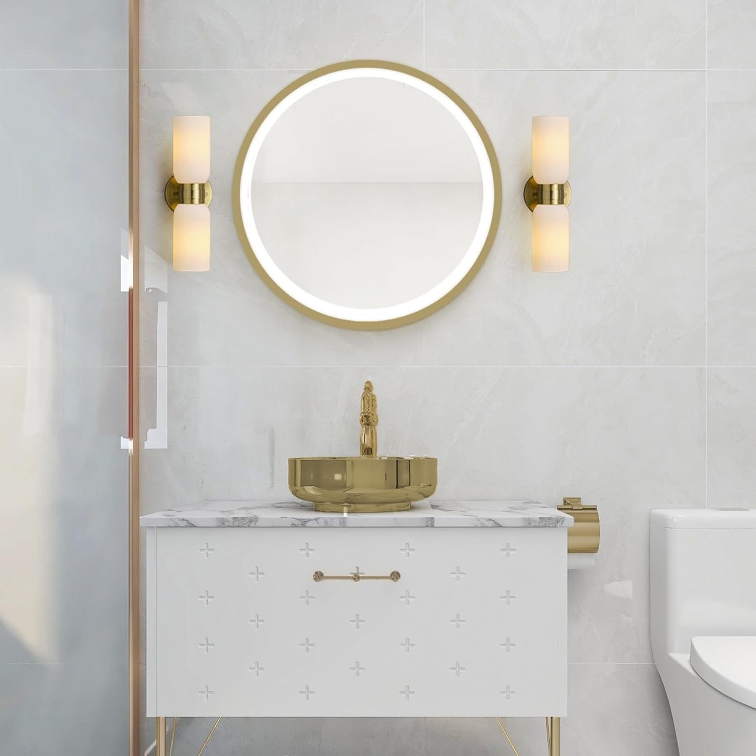 image:imageGlobe Electric 91009581 Kate 2 Light 15 Wide Vanity Light Matte