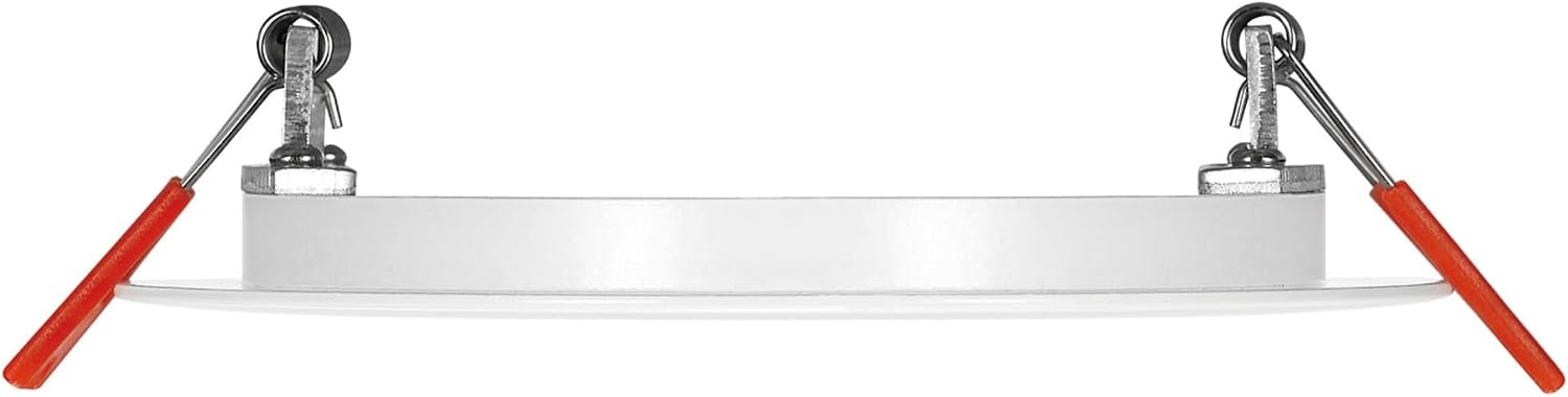 image:imageGlobe Electric 91119 4 Ultra Slim LED Integrated Recessed Lighting Kit 4Pack 9 Watts Energy Star IC Rated Dimmable Wet Rated White 425 Hole Size Bathroom Lights 540 Lumens EachWhite