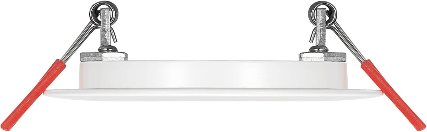 image:imageGlobe Electric 91125 3 Ultra Slim LED Integrated Recessed Lighting Kit 4Pack 6 Watts Energy Star IC and Wet Rated Dimmer Switch Compatible White Finish 325 Hole Size 420 Lumens 3000KWhite