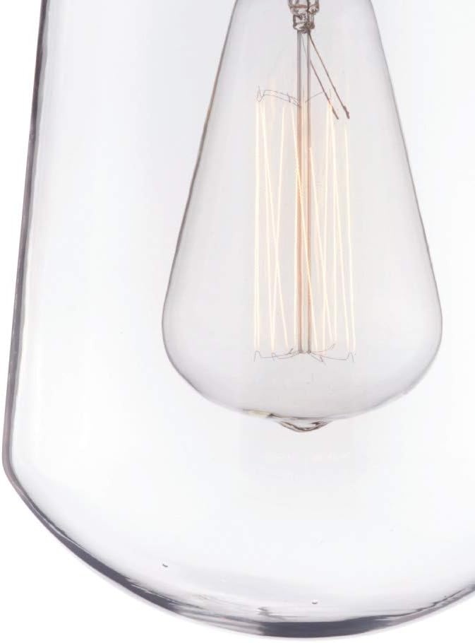 image:imageGlobe Electric Edelman 1Light Outdoor Indoor Flush Mount Ceiling Light Matte Black Clear Glass Shade 44268