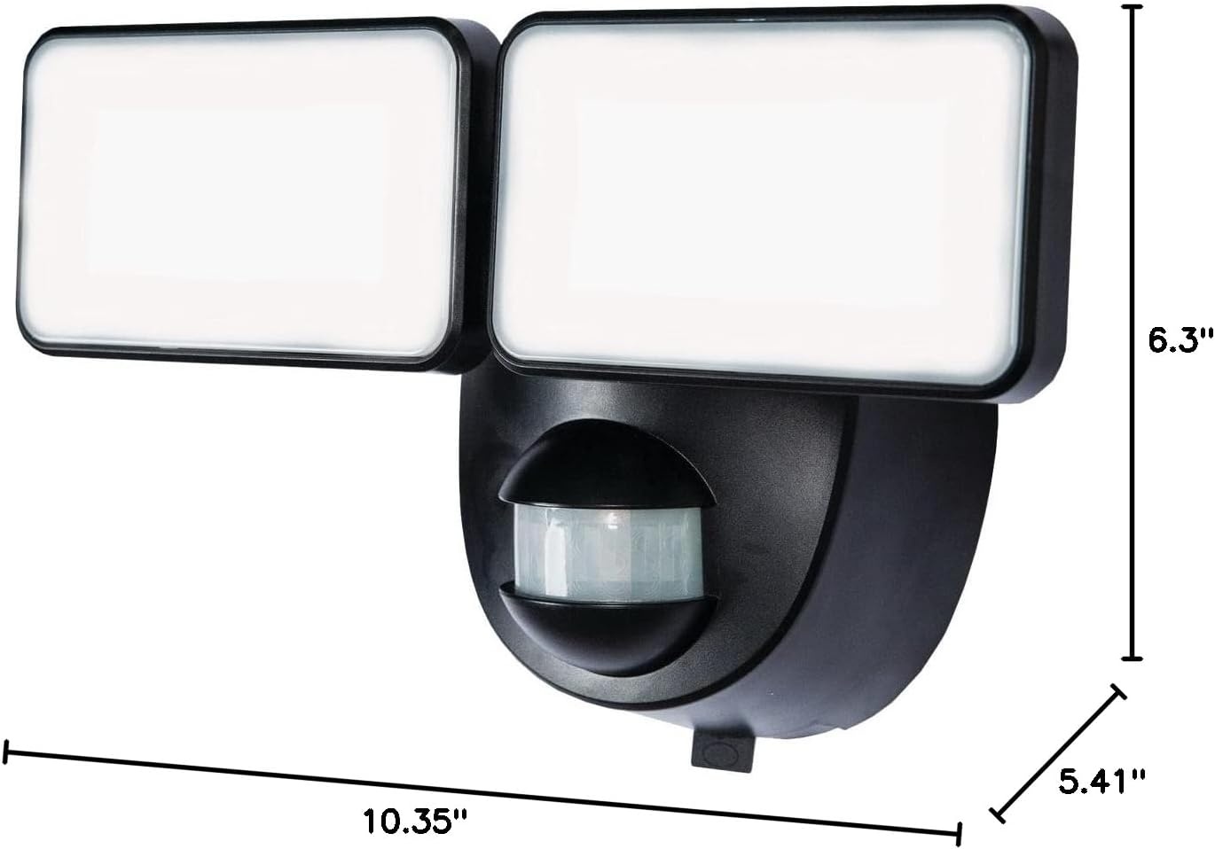 image:imageGlobe Electric HZ7161BK Heathco Battery Powered Security Light 180 Deg Sensing 400 Lumens Led Lamp 120 Vac 60 Hz Black