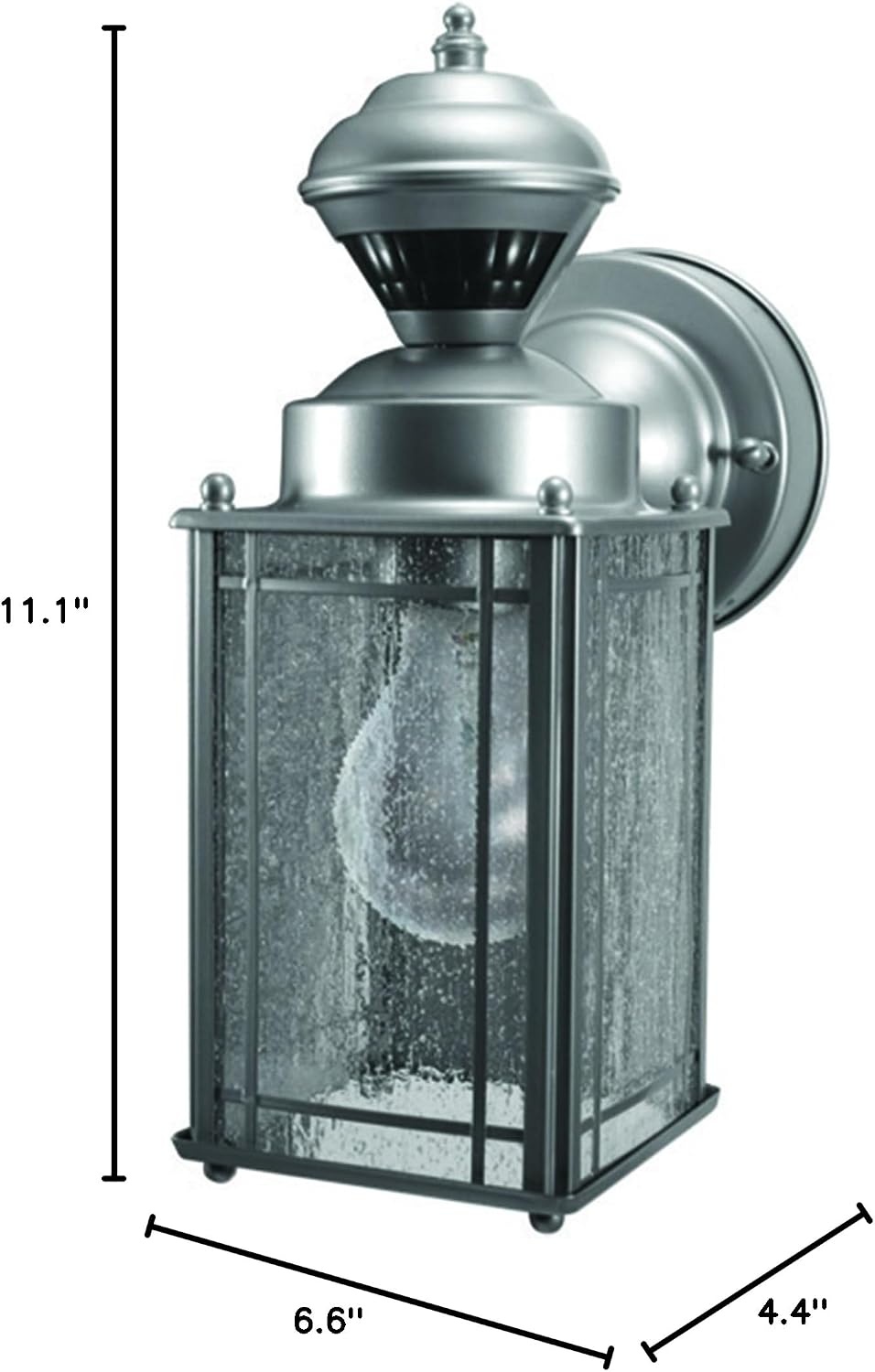 image:imageGlobe Electric Heath Zenith HZ4133SV Shaker Cove Mission Style 150Degree Motion Sensing Decorative Security Light SilverSilver