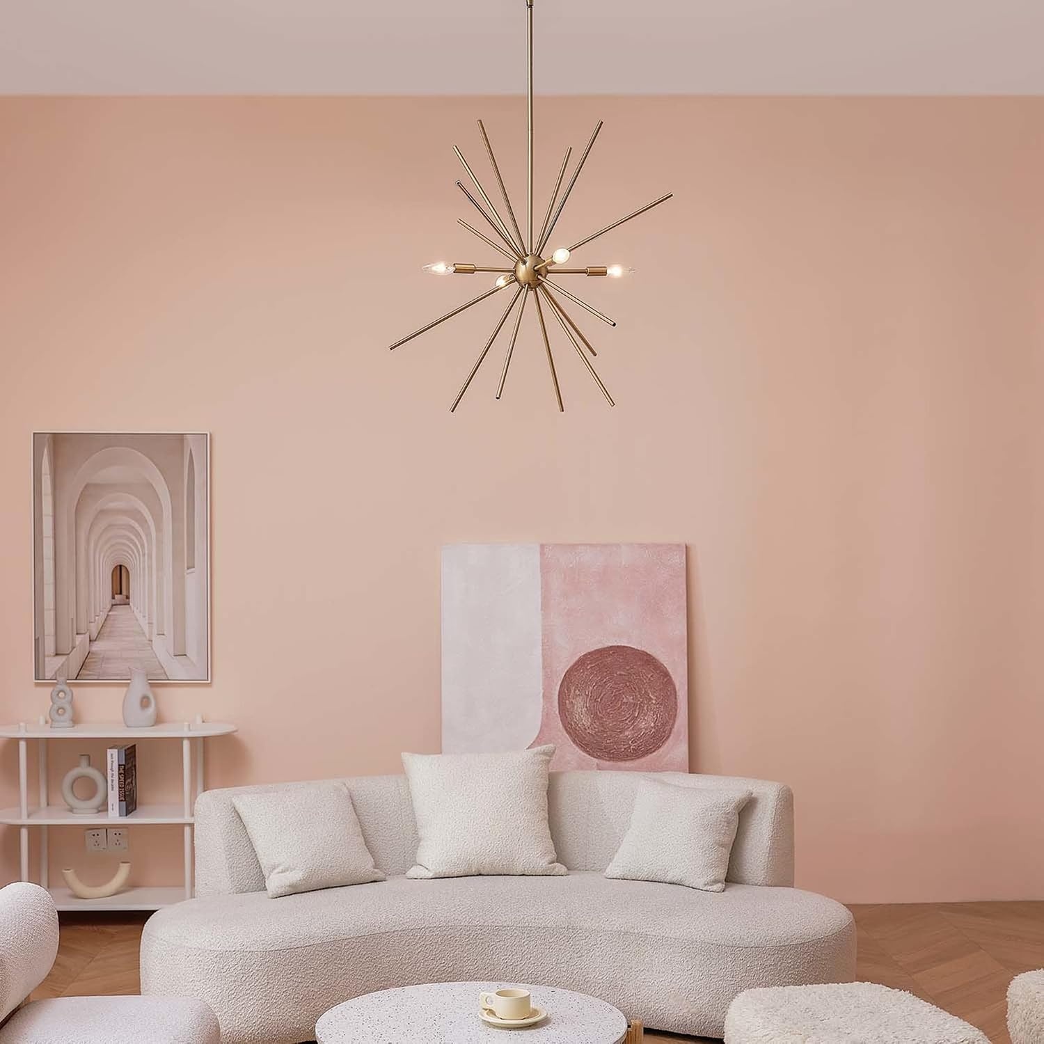 image:imageGlobe Electric Novogratz x 65781 Celeste 4Light Chandelier Matte Brass Bulb Not IncludedCeleste
