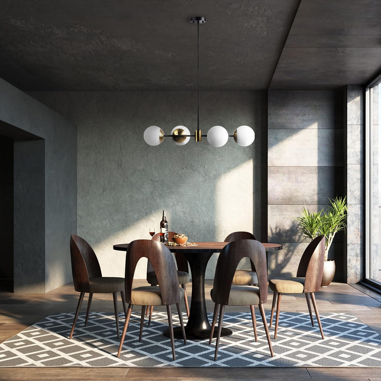 image:imageGlobe Electric Novogratz x 65781 Celeste 4Light Chandelier Matte Brass Bulb Not IncludedCelestia