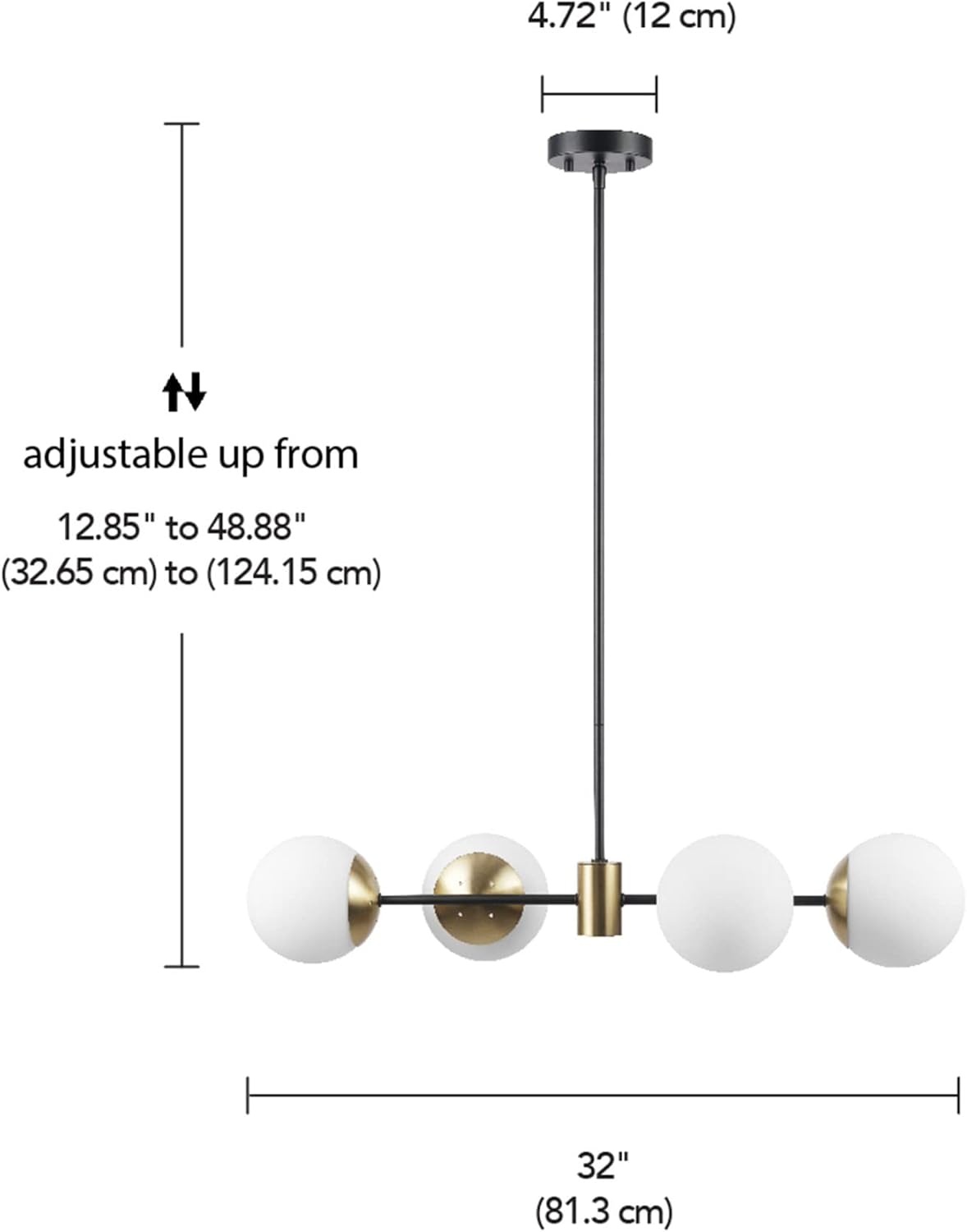 image:imageGlobe Electric Novogratz x 65781 Celeste 4Light Chandelier Matte Brass Bulb Not IncludedCelestia