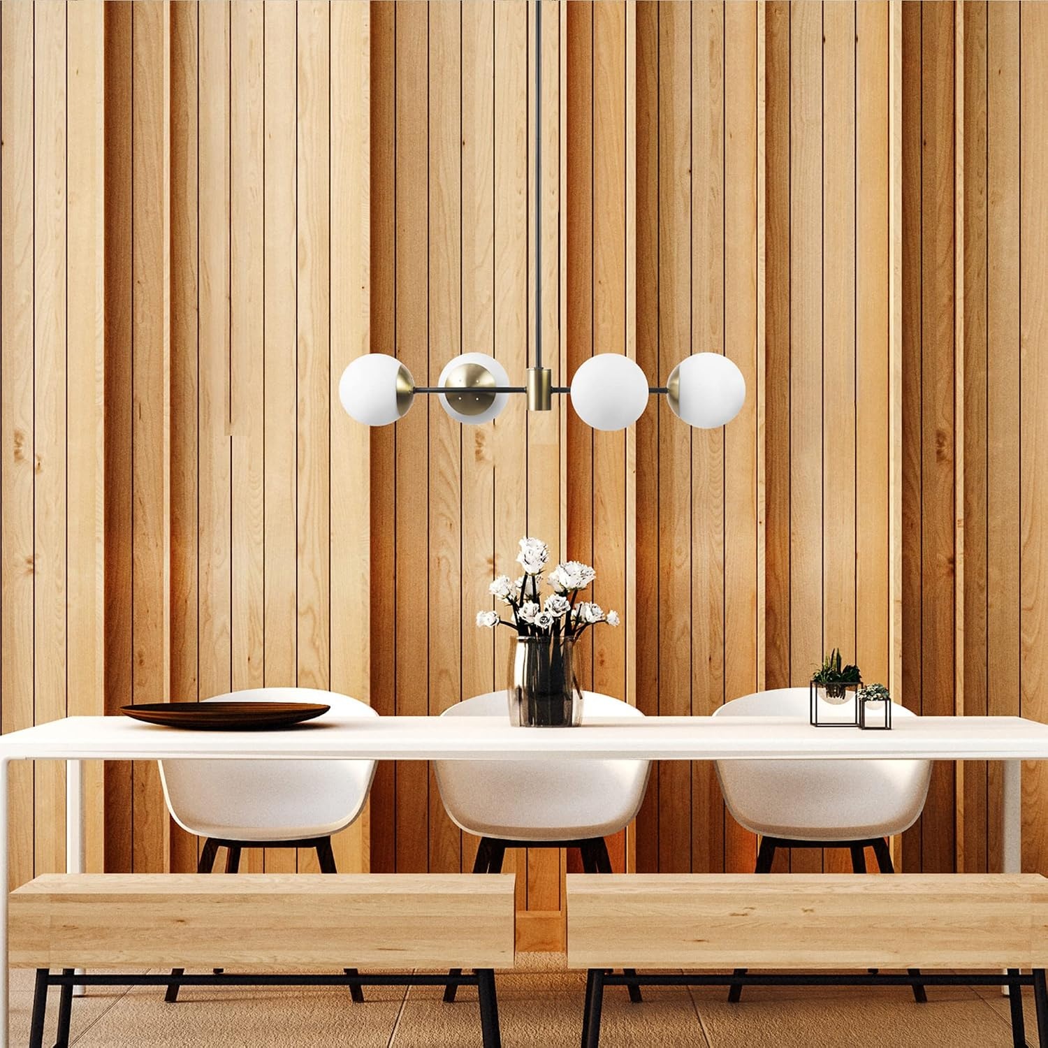 image:imageGlobe Electric Novogratz x 65781 Celeste 4Light Chandelier Matte Brass Bulb Not IncludedCelestia