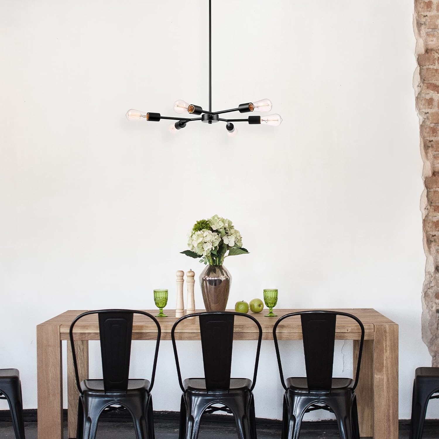 image:imageGlobe Electric Novogratz x 65781 Celeste 4Light Chandelier Matte Brass Bulb Not IncludedTetra Black