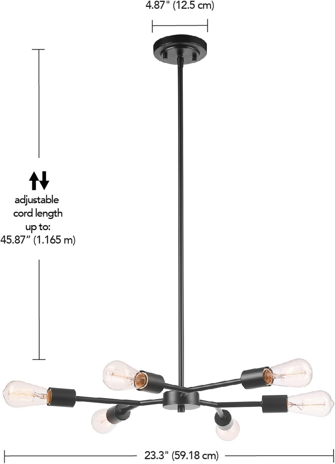image:imageGlobe Electric Novogratz x 65781 Celeste 4Light Chandelier Matte Brass Bulb Not IncludedTetra Black