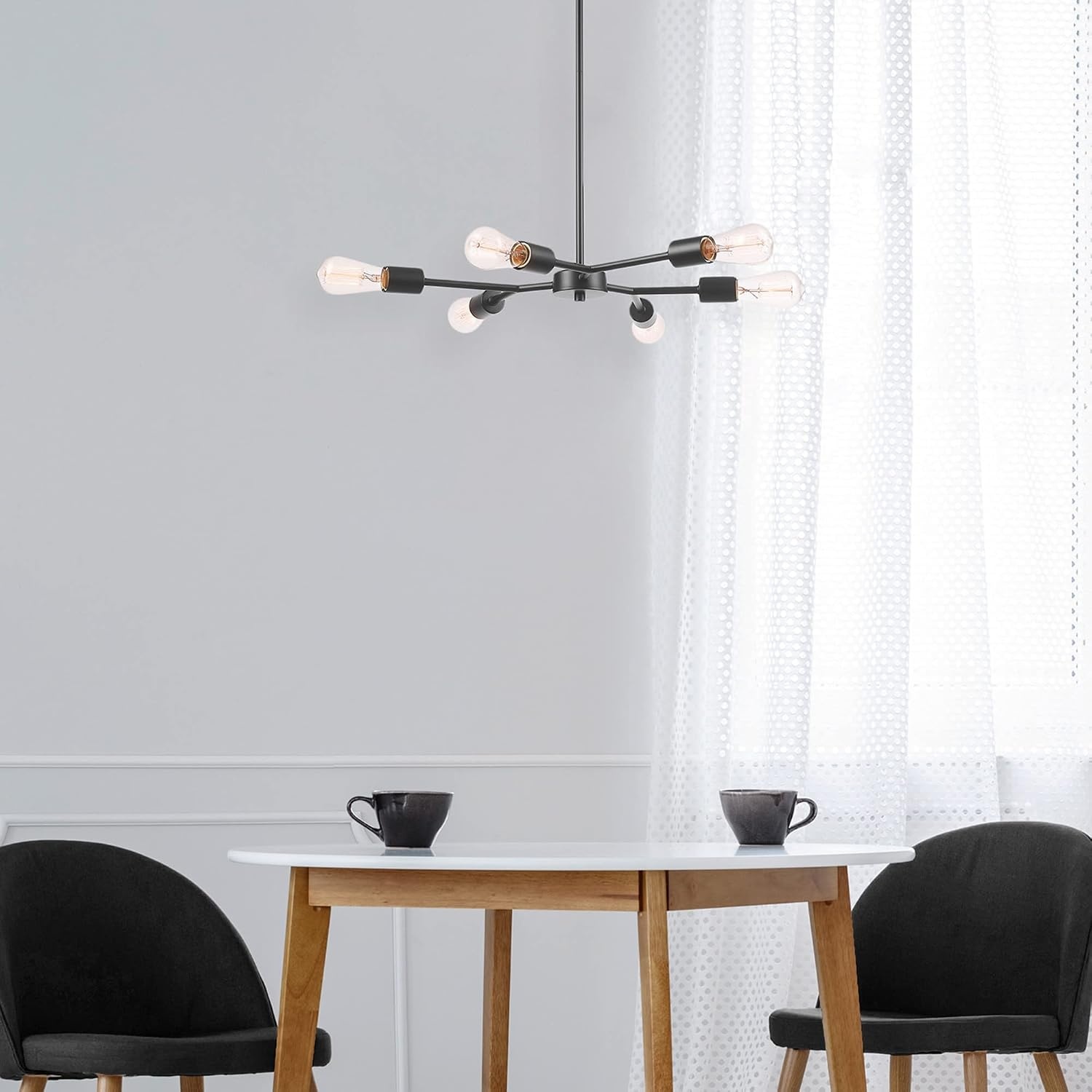 image:imageGlobe Electric Novogratz x 65781 Celeste 4Light Chandelier Matte Brass Bulb Not IncludedTetra Black