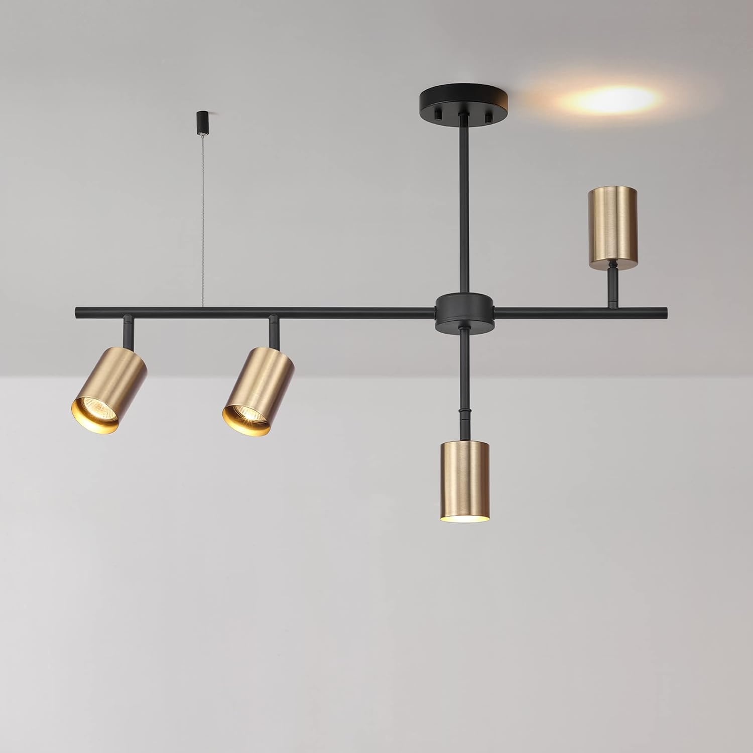 image:imageGlobe Electric Pratt 4Light Track Lighting Matte Brass GoldBrass Hadid