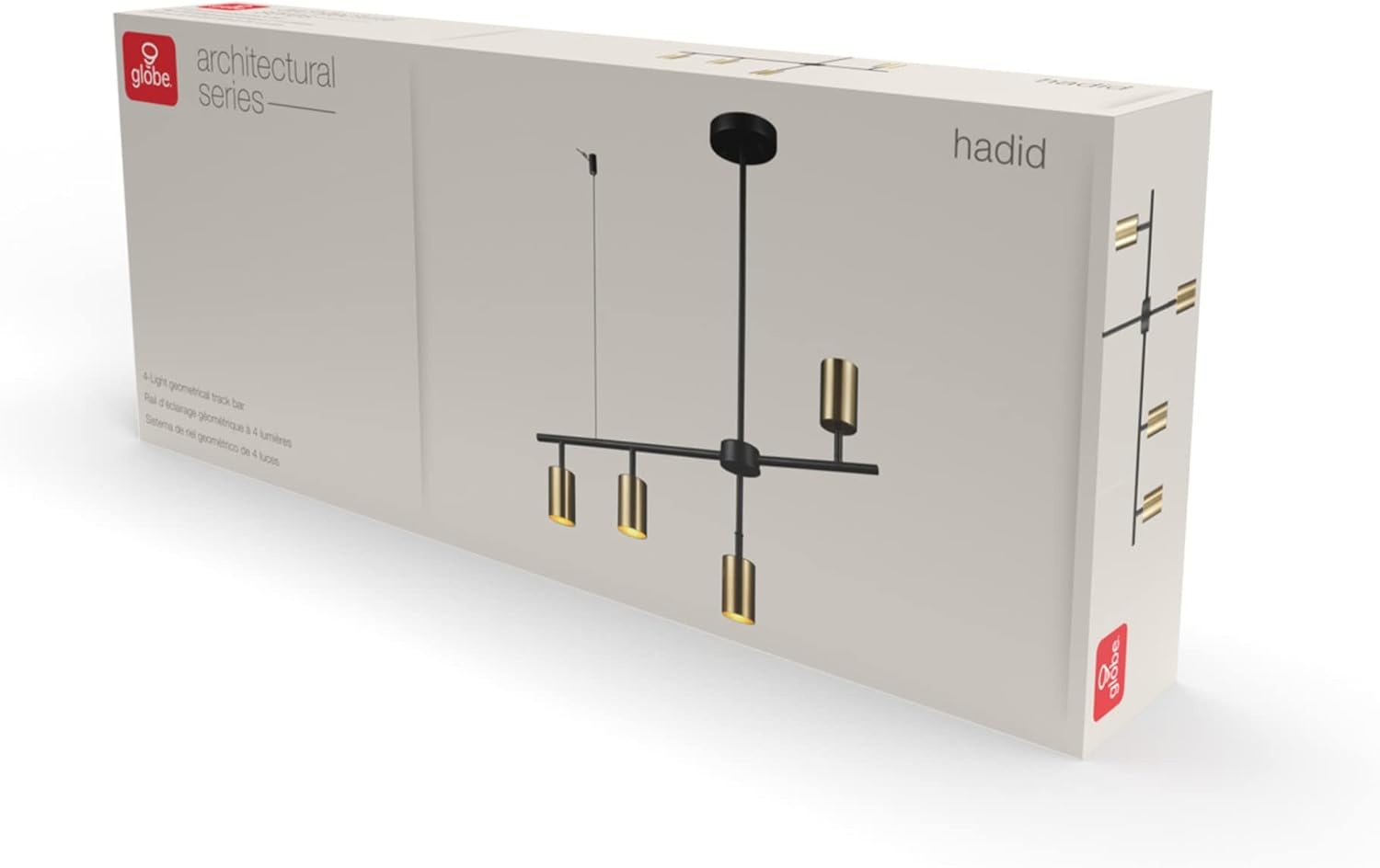 image:imageGlobe Electric Pratt 4Light Track Lighting Matte Brass GoldBrass Hadid