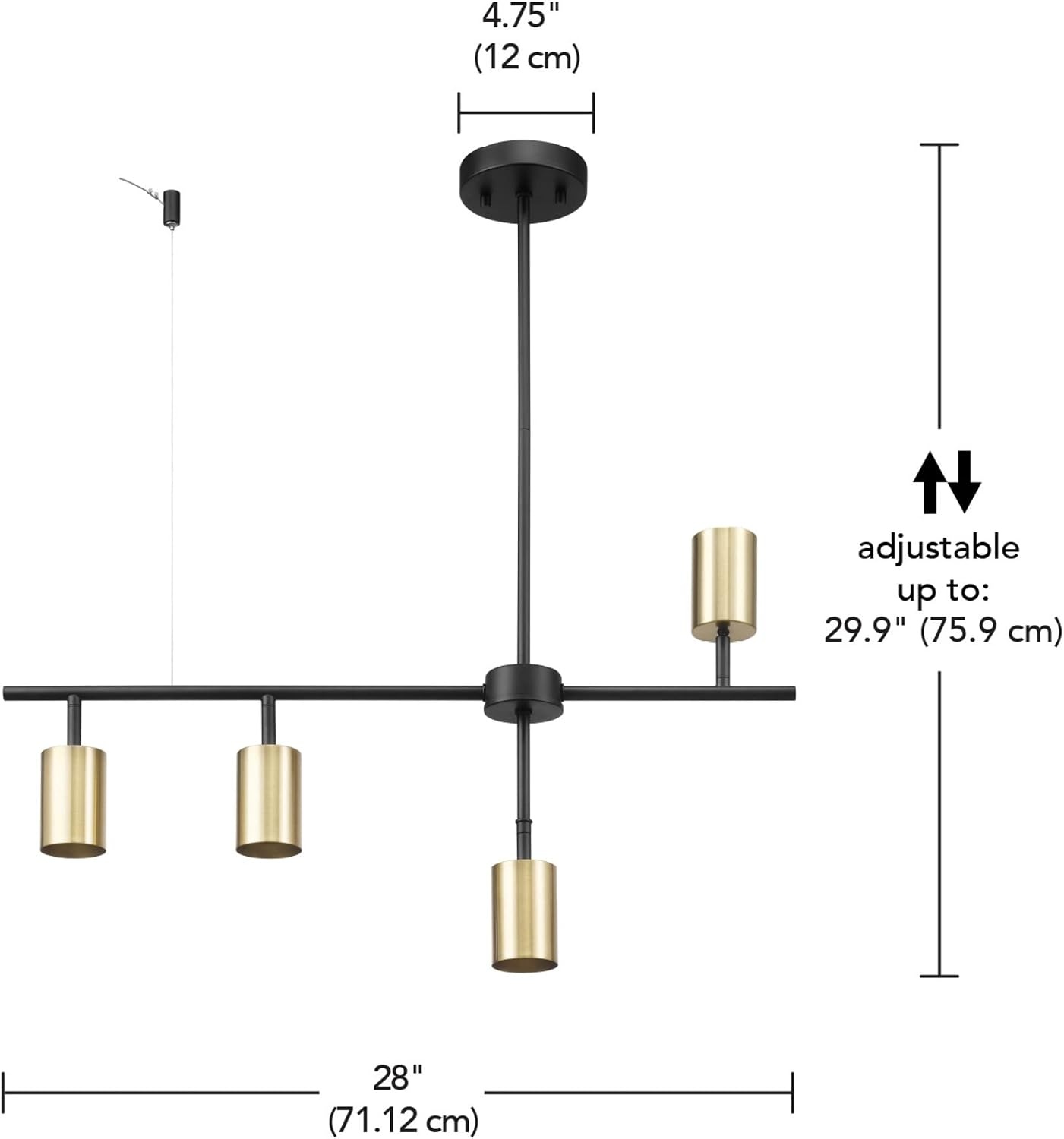 image:imageGlobe Electric Pratt 4Light Track Lighting Matte Brass GoldBrass Hadid