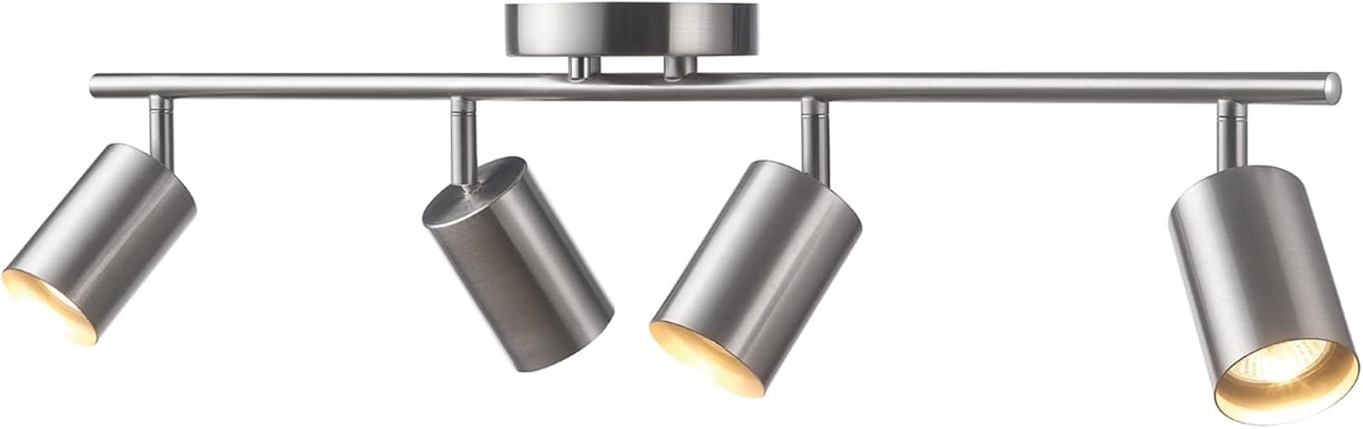 image:imageGlobe Electric Pratt 4Light Track Lighting Matte Brass GoldBrushed Nickel Pratt