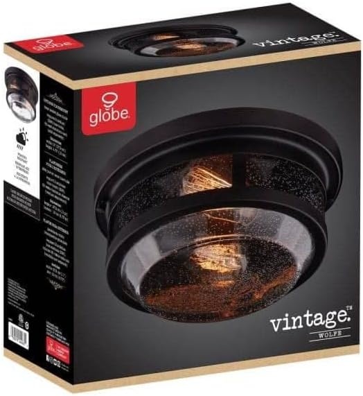 image:imageGlobe Electric Vintage Switch Natural Bronze Dimmable Outdoor Light Fixture Hardwired Case of 1