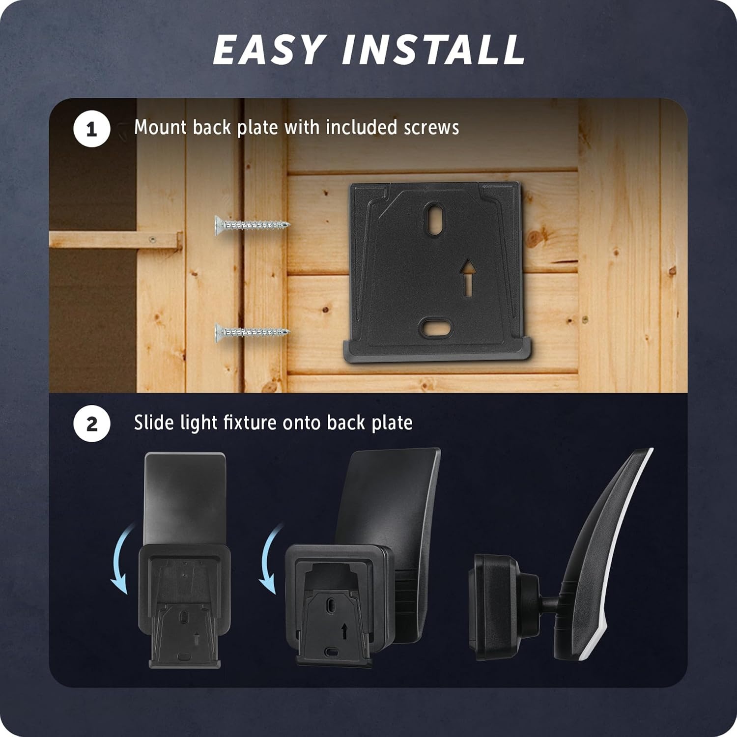 image:imageGlobeElectric 17000146 Globe Electric LED Battery Powered Arc Light Security Light