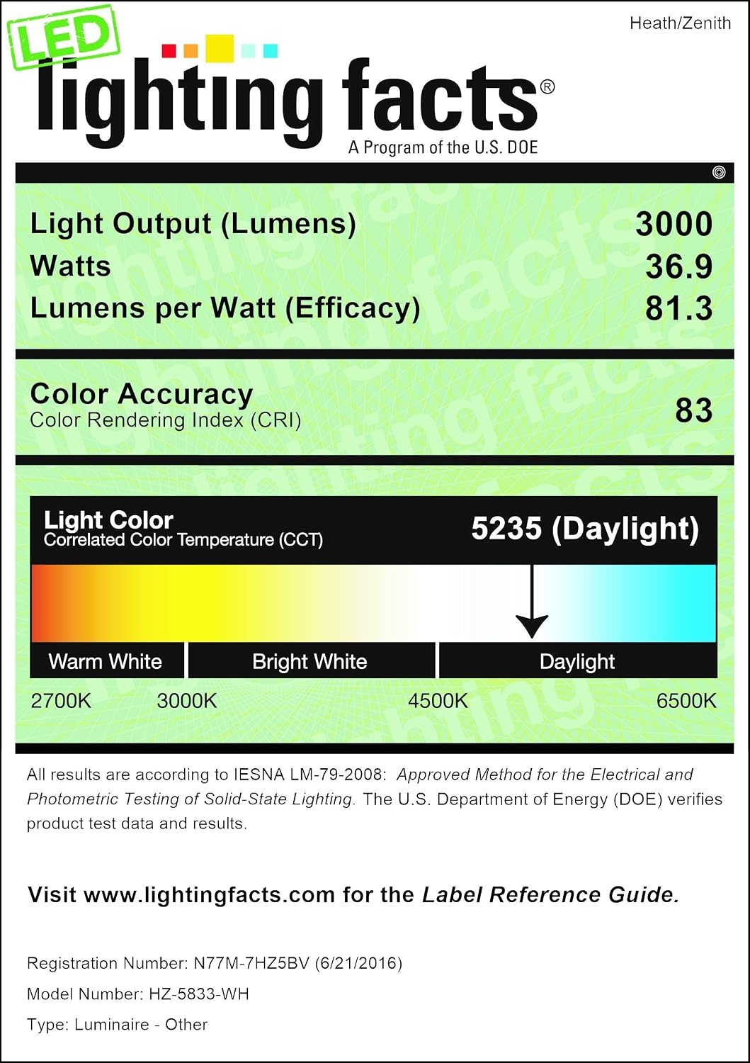 image:imageHeath Zenith HZ5833WH Led Motion Activated Security Light 3000 lm Triple Lamp Head Light amp 240 Motion Detection Zoneup to 70White