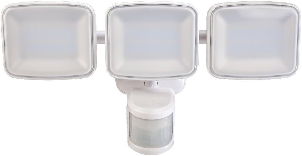 image:imageHeath Zenith HZ5833WH Led Motion Activated Security Light 3000 lm Triple Lamp Head Light amp 240 Motion Detection Zoneup to 70White