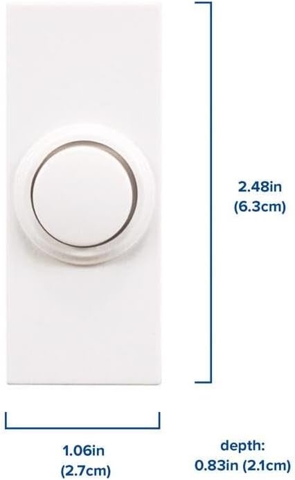 image:imageHeathZenith SL736602 Wireless PlugIn Door Chime Kit with Molded Plastic Cover White