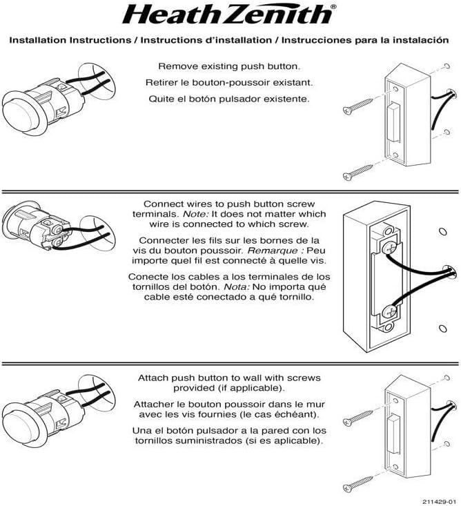 image:imageHeathZenith SL736602 Wireless PlugIn Door Chime Kit with Molded Plastic Cover White