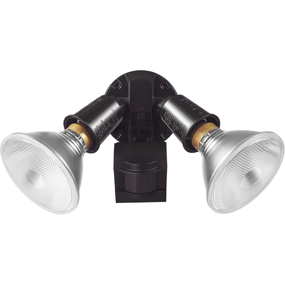 image:imageGLOBE Electric 240W Twin Head Motion Sensor Security Flood Light 110 Detection 60Ft Range Hardwired Bronze Finish Weather Resistant Outdoor Light 17000268