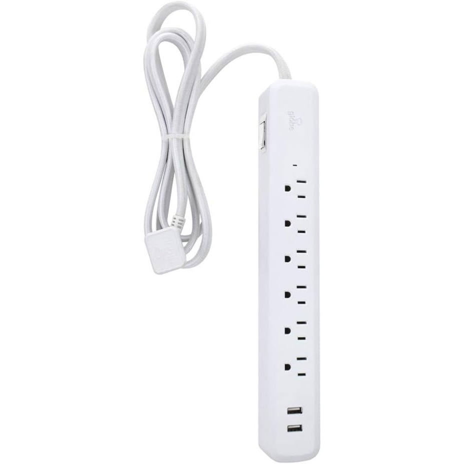 image:imageGlobe Electric  78257 Designer Series Power Strip Rose 3 OutletWhite