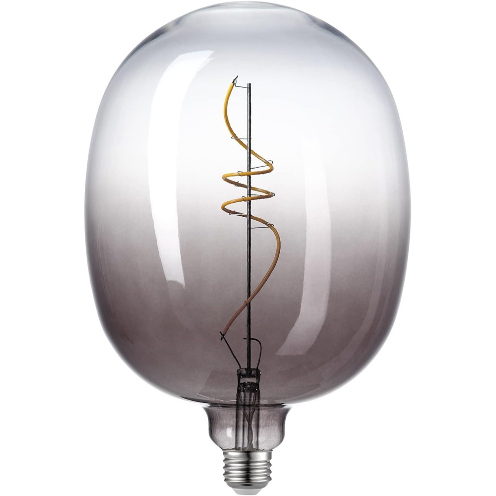 image:imageGlobe Electric 35654 Luxe Luxury Oversized Smoked Glass LED Filament Light Bulb 5 Watts 25 Watt Equivalent Gradient Smoked Glass Design 1800 Kelvin 180 Lumens 15 000 Hour Lifespan DimmableLarge
