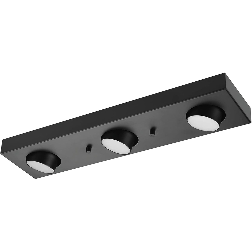 image:imageGlobe Electric 3Light Integrated LED Track Lighting Matte Black Adjustable Heads Dimmable 59941Black Bleecker