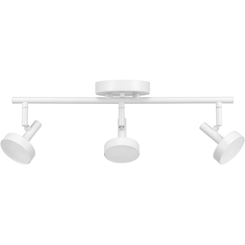 image:imageGlobe Electric 3Light Integrated LED Track Lighting Matte Black Adjustable Heads Dimmable 59941White